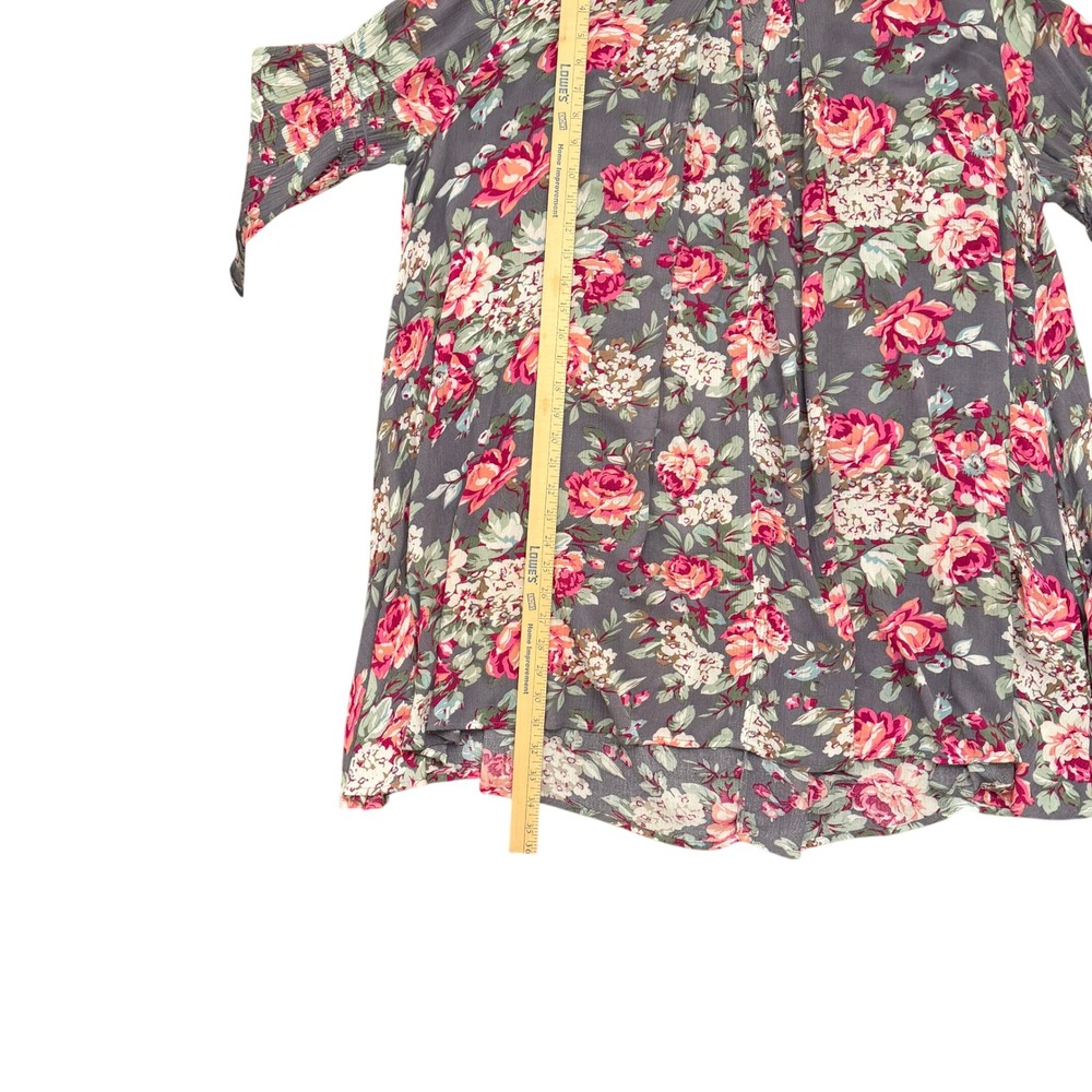 UMGEE Tunic Women LARGE Mini Dress Floral Bohemian Cottagecore Spring Party - Picture 7 of 10